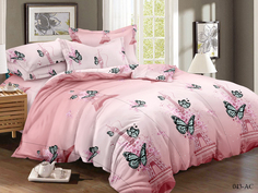 Постельное белье Cleo Monta цвет: розовый (2 сп. евро)