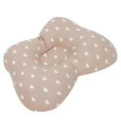 Подушка анатомическая Моей крохе 30 x 24 см пд.0008/сердечки_кофе