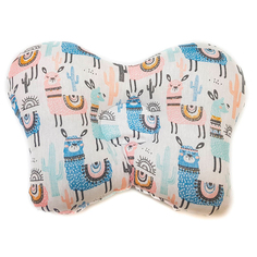 Подушка анатомическая Моей крохе Ламы, голубой