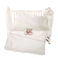 Покрывало L`abeille Мишка на бревнышке 110 x 148 см, бежевый Labeille