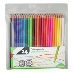 Карандаши цветные Auchan 24 цвета 24 шт 844600 Ашан
