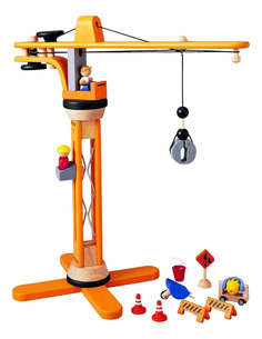 Строительная техника PlanToys Башенный подъемный кран Деревянная игрушка 6086