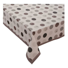 Скатерть Meiwa 122 х 152 см ПВХ бело-коричневая