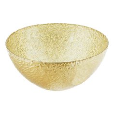 Салатник NiNaGlass Ажур 20 см золотистый металлик
