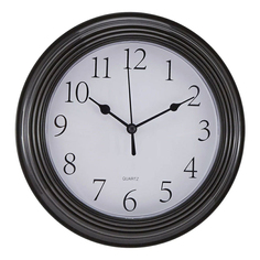 Часы настенные Auchan 22 см черные