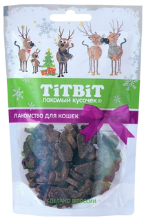 Лакомство для кошек TiTBiT Новогодняя коллекция фигурки, баранина, шт, 50 г