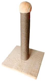 Когтеточка-столбик Клампи меховая М, 40 х 40 х 60 см