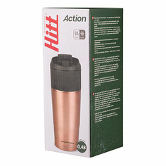 Термокружка Hitt Action для напитков розовая 480 мл