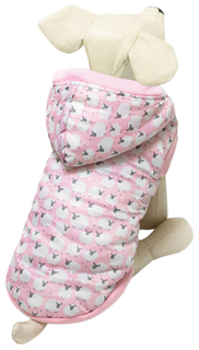 Попона для собак Triol Барашки, женский, белый, розовый, XS, длина спины 20 см