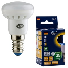 Лампочка светодиодная LED, рефлектор Е14 3W 2700K теплый свет REV