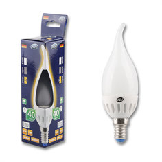 Лампочка светодиодная LED, свеча на ветру Е14 3W 4000K холодный свет REV