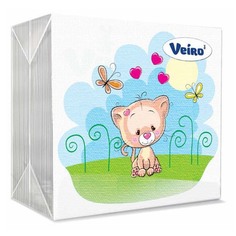 Салфетки бумажные Veiro однослойные 24 х 24 см 50 шт в ассортименте