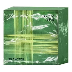 Салфетки Vitto бумажные двухслойные зеленые 33 х 33 см 25 шт