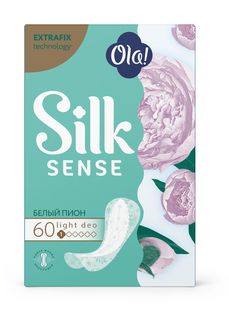 Прокладки Ola! Silk Sense Light Deo ежедневные белый пион 60 шт.