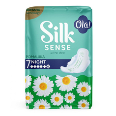 Прокладки Ola! Silk Sense Ромашка Night 6 капель 7 шт