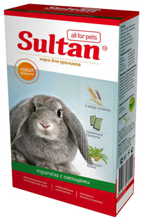Корм для кроликов Sultan трапеза с овощами 400 г