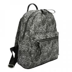 Рюкзак женский OrsOro ORS-0108 черно-белые узоры