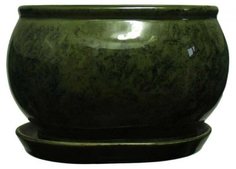 Горшок для цветов Котовская керамика зеленый