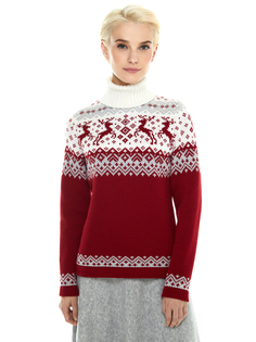 Свитер женский Scandica Deers красный 46/176