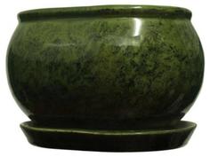 Горшок для цветов Котовская керамика зеленый