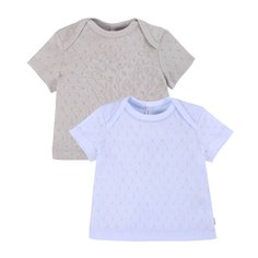 Футболка детская Мамуляндия 2шт. 21-4006-1 Ажур 21 голубой/серый р. 86