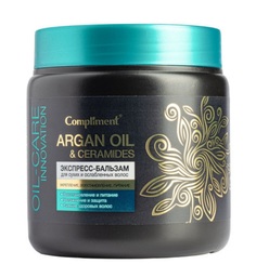 Экспресс-бальзам для сухих и ослабленных волос Compliment ARGAN OIL & CERAMIDES 500 мл