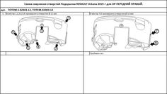 Подкрылок подходит для RENAULT Arkana 2019 - > кроссовер (передний правый) Totem