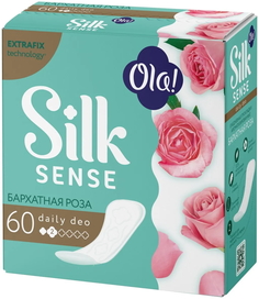 Прокладки женские на каждый день Ola! SILK SENSE DAILY DEO Бархатная роза 60 шт