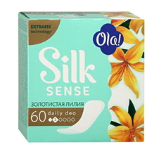 Прокладки женские на каждый день Ola! SILK SENSE DAILY DEO Золотистая лилия 60 шт