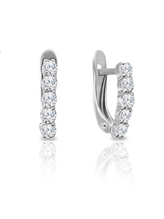 Серьги из серебра с фианитом SKAZKA Natali Romanovoi 49859