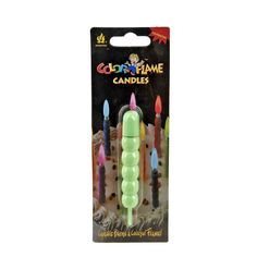 Свеча декоративная в пластиковой оболочке "Color flame" d=1,5см. h=9см. ENS GROUP