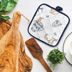 Прихватка рогожка 18х18 "Mia Cara" рис 30390-1 Зайчики