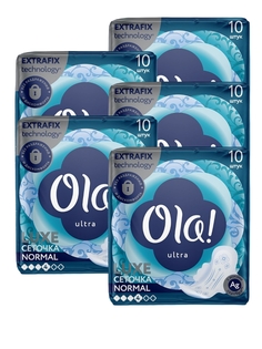 Комплект OLA ! Прокладки гигиенические ультратонкие ULTRA LUXE NORMAL 10 шт.х5 уп.