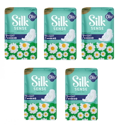 Комплект OLA! SILK SENSE Прокладки ультратонкие ночные Ромашка 7 шт./упак.х 5 уп.