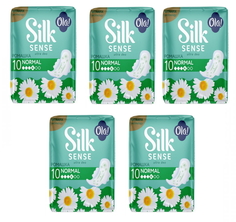Комплект OLA! SILK SENSE ULTRA NORMAL Прокладки ультратонкие Ромашка 10 шт/уп.х5 уп.