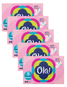 Тампоны женские гигиенические OLA! NORMAL Шелковистая поверхность 8 шт/упак.х 5 упак.