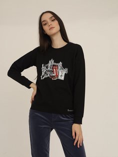 Свитшот женский Braccialini D21TS031W-08V черный XXL