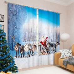 Фотошторы Сирень Сказочный лес Цвет: Голубой 290x260