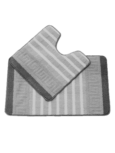 Набор ковриков для ванной комнаты серый 50х50 и 50х80 арт. УКВ-10101 Kamalak Tekstil