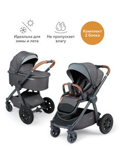 Коляска трансформер 2 в 1 MOMMER PRO (dark grey) Happy Baby