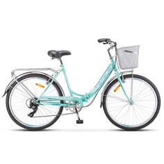 Велосипед Stels 26" Pilot 850 (с корзиной) (LU093354) Изумрудный