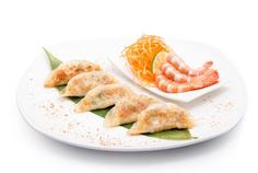 Гёдза Самокат с гребешком, кальмаром и грибами, 216 г