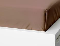 Простыня Home Club Fleur 200 х 220 см поплин кофейная