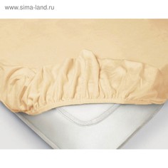 Простыня на резинке Homeclub Fleur 160 х 200 см поплин кофейная