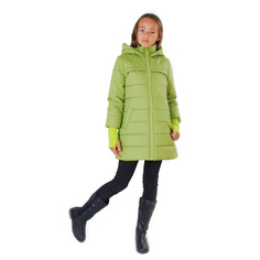 Пальто детское Милашка Сьюзи 52-2820 зеленый р.122