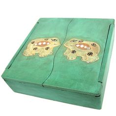 Шкатулка с мозаикой Лягушки 20х20см Cocosmarket