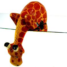 Статуэтка для полки жираф из дерева 17х7 см Cocosmarket