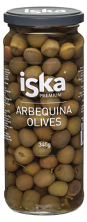 Оливки Iska Арбекина зеленые с косточкой 340 г
