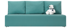 Диван тканевый прямой Каир Madagascar бирюзовый (Рогожка) D1 Furniture