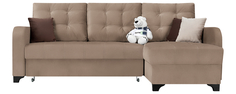 Диван тканевый угловой Ливерпуль Velure коричневый (Велюр) D1 Furniture
